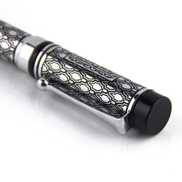 0.5mm Metal Roller Ball Luxury Ballpoint Pen for Business Writing Gift Office School Supplies Black Ink Refills