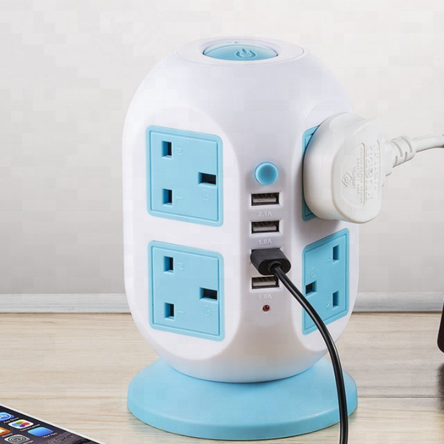 Универсальный штекер с usb-портом, вертикальный usb-разъем, 40 портов питания