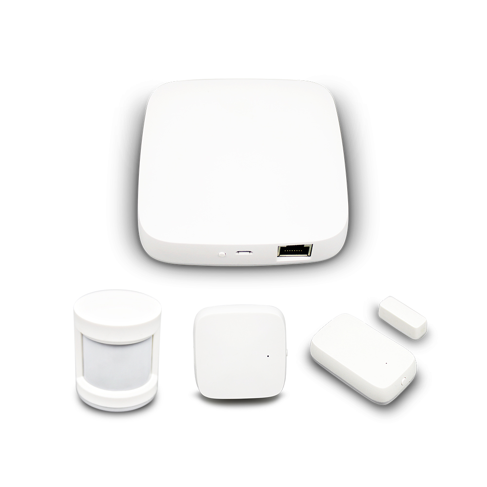 Tuya Zigbee концентратор PIR двери, оригинальный и аутентичный датчик температуры и влажности газа потока дыма датчик охранной сигнализации комплект