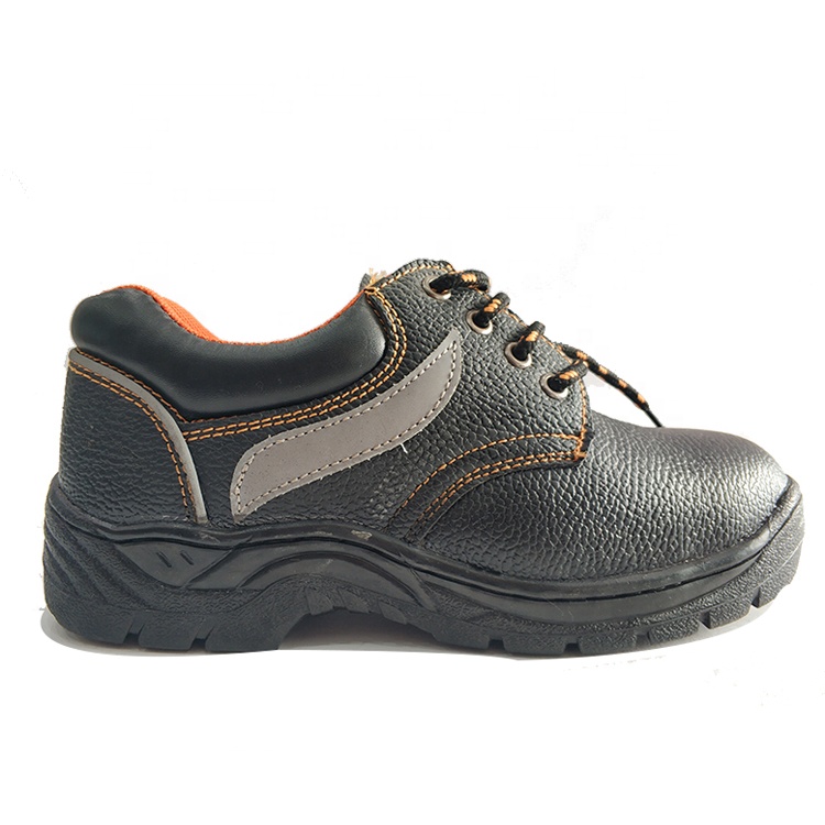 smooth leather reflective light safety shoes