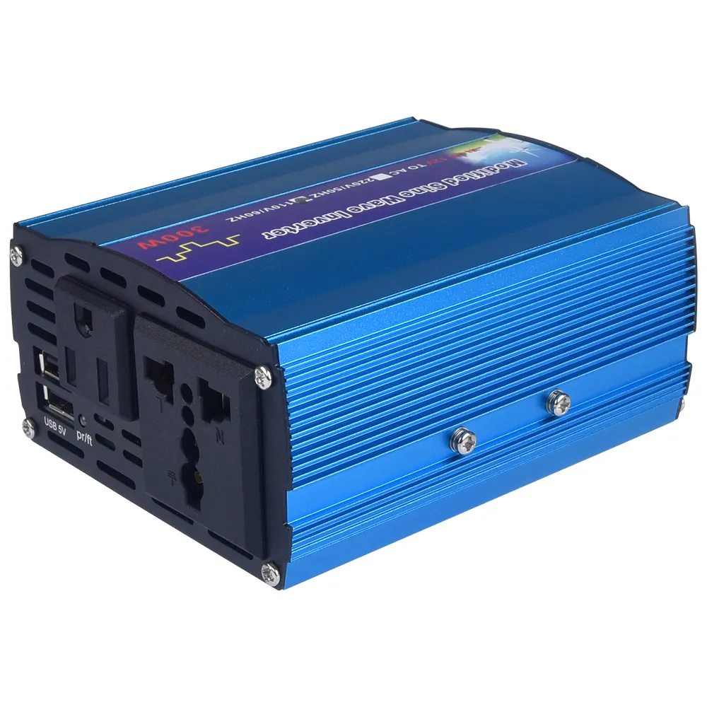 Off grid Solar Inverter 300W DC 12V To AC 220V Modified Sine Wave Car Inverter DC to AC Power Inverter