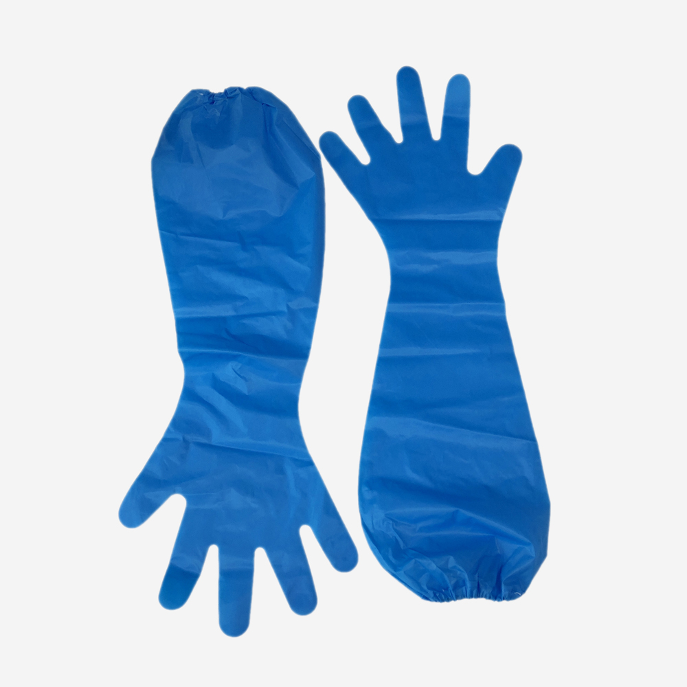 JWLG03 CPE Embossed Disposable Long Sleeve Veterinary Glove for Vets