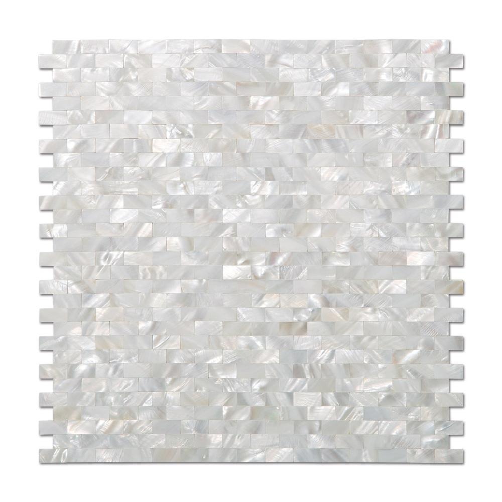 Кирпичная чистая белая мозаика перламутровая плитка Backsplash