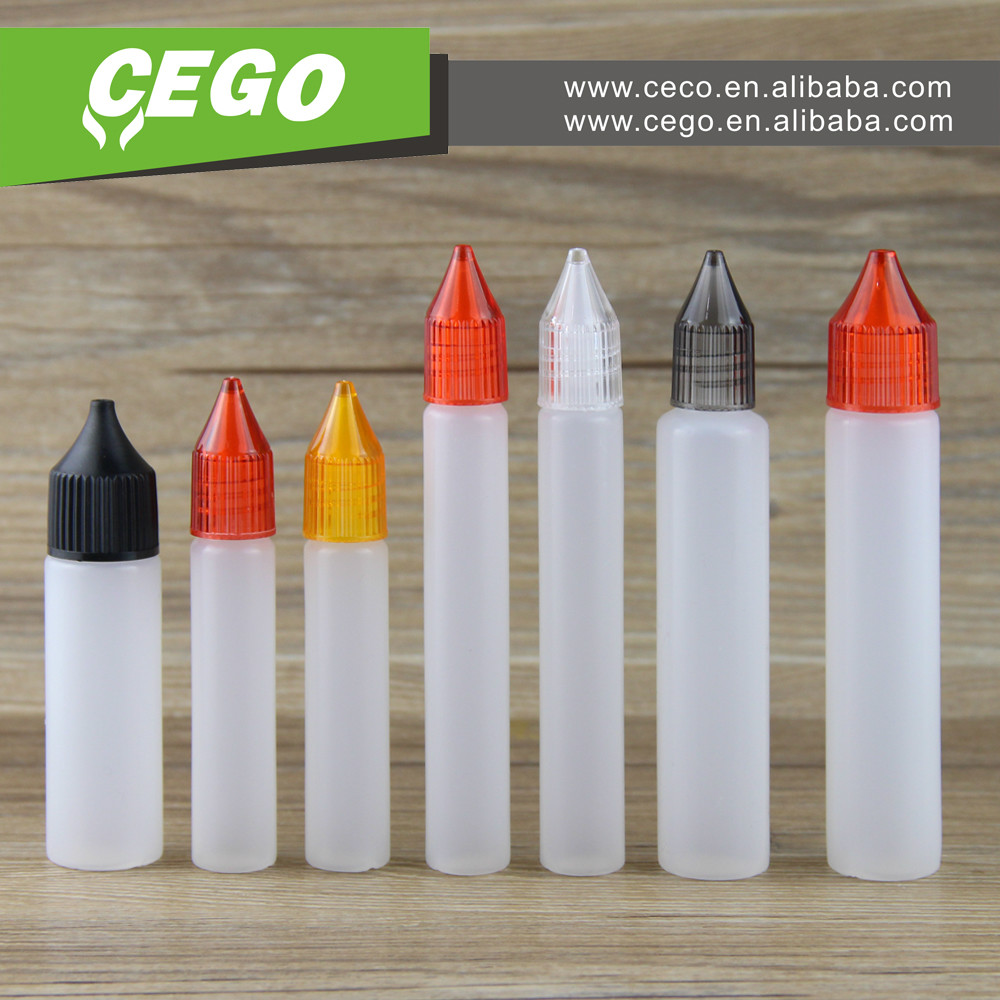 Оптовая Мягкая PE 30ml 50ML ЮНИКОРН БУТЫЛКИ E жидкость сигареты сока бутылки PS ясно CAP
