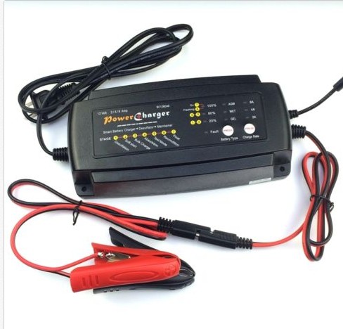 24V 1A 2A 4A 7-Stage Смарт автомобильная автоматическая Батарейная зарядка сопровождающий и Desulfator для AGM GEL VRLA батареи с жидким электролитом 6-80AH 12V