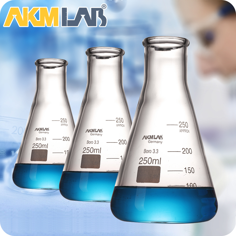 AKM лабораторное стекло 5 мл коническая колба Мини Erlenmeyer колба