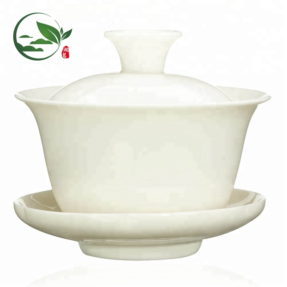 Маленький размер белый керамический Gaiwan