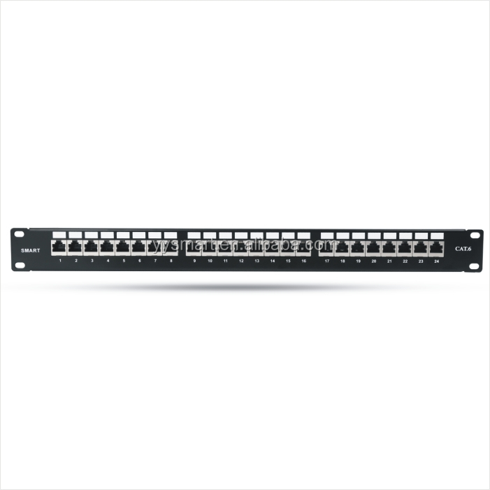 Экранированная патч-панель RJ45 Cat6 90 градусов