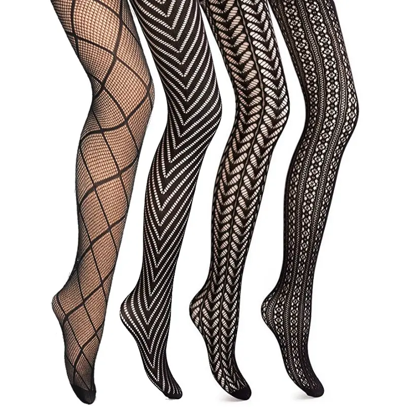 Fishnet Tights Panty Hose Women's Lace Stockings Pantyhose Extended Sizes