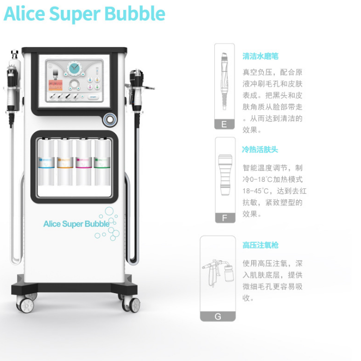 7 в 1, аппарат для отбеливания лица Alice super bubble