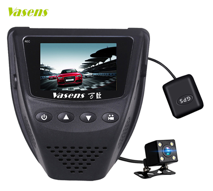 1080P Wide Angle FHD Dual Dash Cam Night Vision Parking Monitor Car DVR With GPS track Black Box For Vehicle