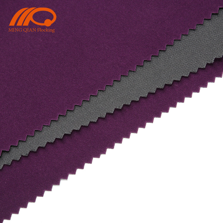 100% polyester knit fleece brushed tricot flocking fabric