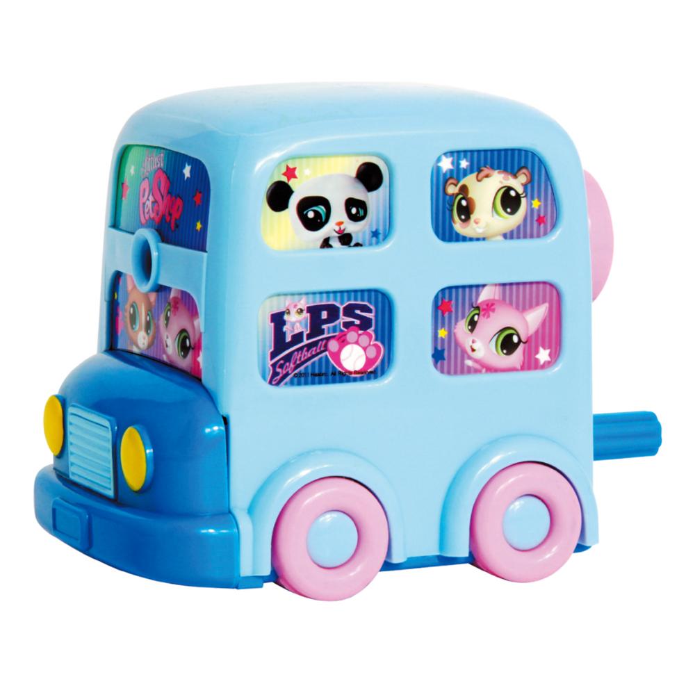 Student Cute Kawaii Plastic Pencil Sharpener Creative bus Automatic