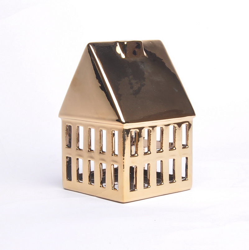 Chaozhou поставщик пользовательские украшения тонкой золотой цвет фарфор дом tealight подсвечники красивые подсвечник
