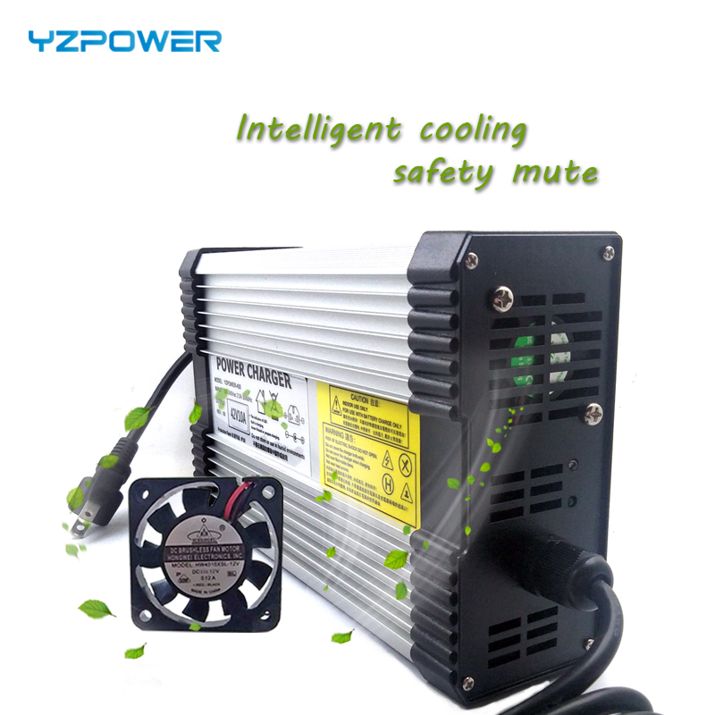 YZPOWER литиевая батарея зарядное устройство электрический велосипед 54.6v8a 13s высокая эффективность 48v 8a для 54,6 V 8A Электрический Скутер зарядное устройство