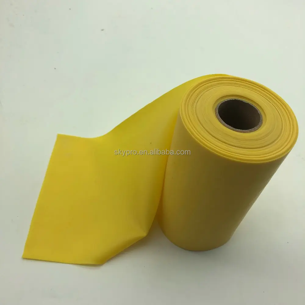 Желтый тонкий латексный резиновый лист толщиной 0,1 мм