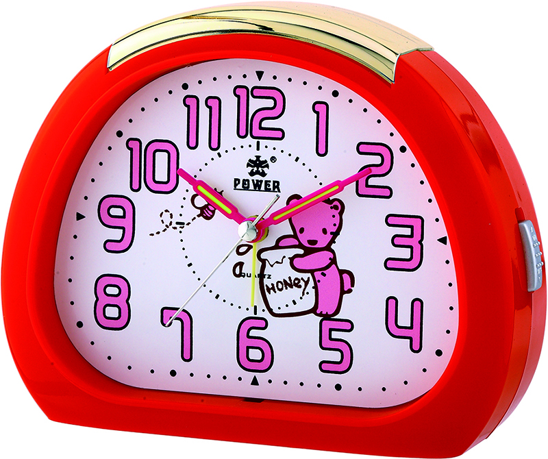 Super Mini Plastic Alarm Clock Snooze Sweep table Clocks LED Light with Mechanical Ringing Bells Kids Clock