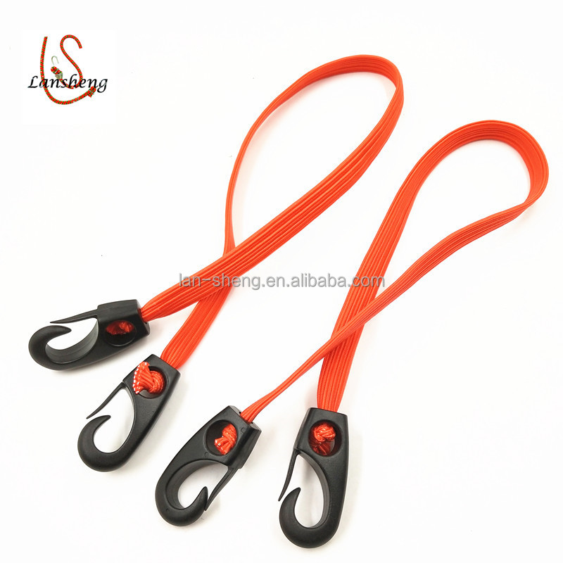 High Strength Flat Latex High Quality And Durable Luggage Rope With Plastic Hook