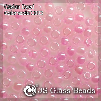 High Quality Fashion JS Glass Seed Beads - C003# Ceylon Pink Opalescent Rocailles Beads For Garment & Jewelry