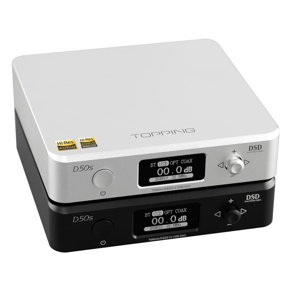 TOPPING D50s ES9038Q2M * 2 Hi-Res DAC Bluetooth5.0 LDAC PCM768KHz DSD512 декодер