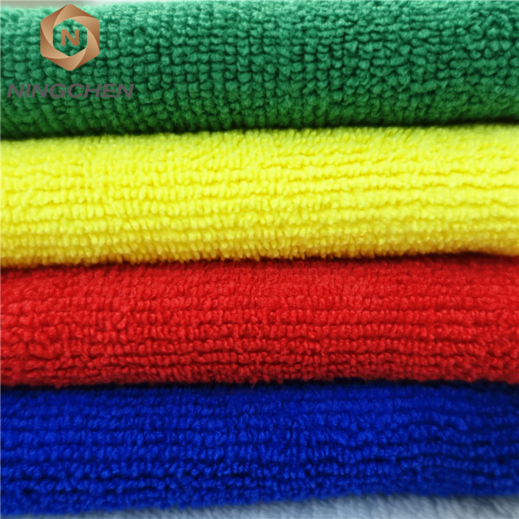 Factory price in roll cleaning microfiber polyester polyamide fabric Best quality stretch terry towel cloth fabric for household