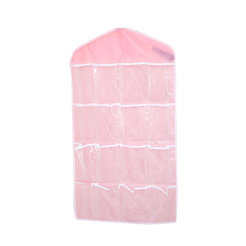 16 compartment wardrobe panties socks storage bag hanging bag hanging consolidation storage bag