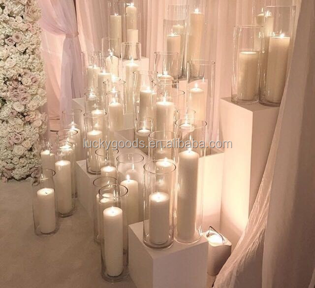 LHP001-3080 Wedding Clear Centerpiece Flower Vase Vase for Sale Clear Large Cylinder Glass Elegant Customized Logo Modern
