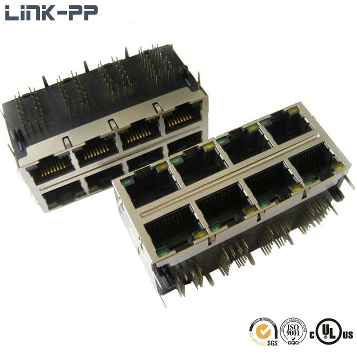 2x4 порта для PoE Cat5e 2,5 г Jack RJ45 разъем