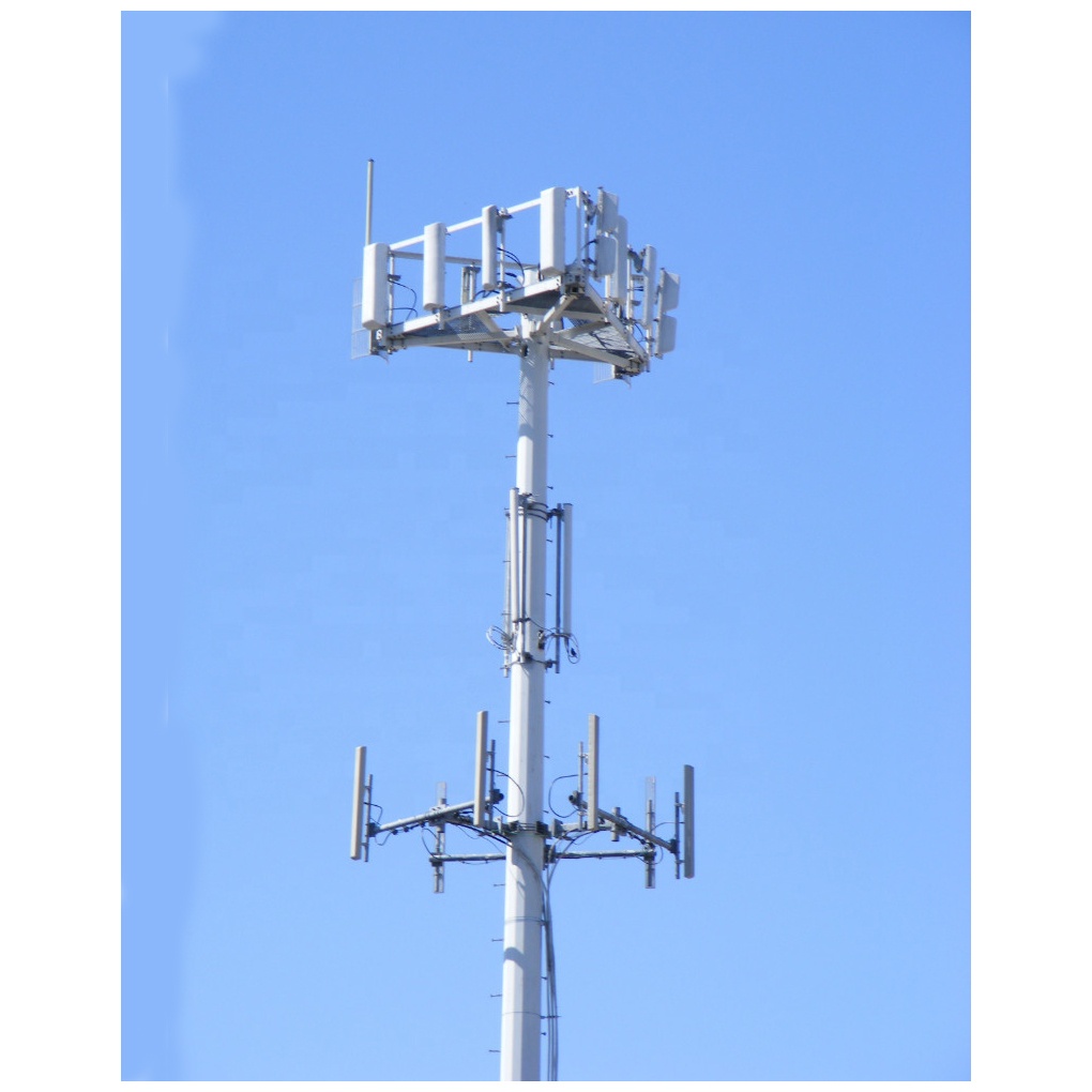 4G оцинкованный монопод башня с антенной