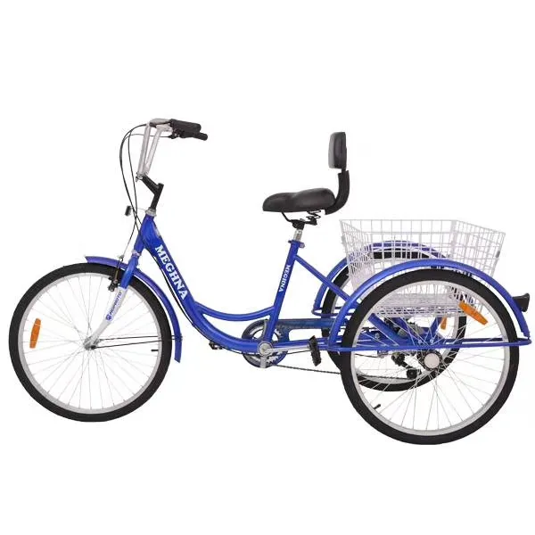 2019 top selling 24" aluminum frame and fork three wheels bicicleta adult food cargo tricycles / leisure tricycle 3 wheel bike