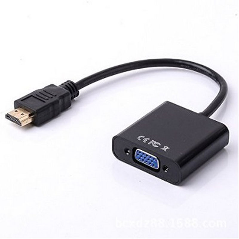 Позолоченный адаптер HDMI-VGA для компьютера, ноутбука, ПК, проектора HDTV Chromebook