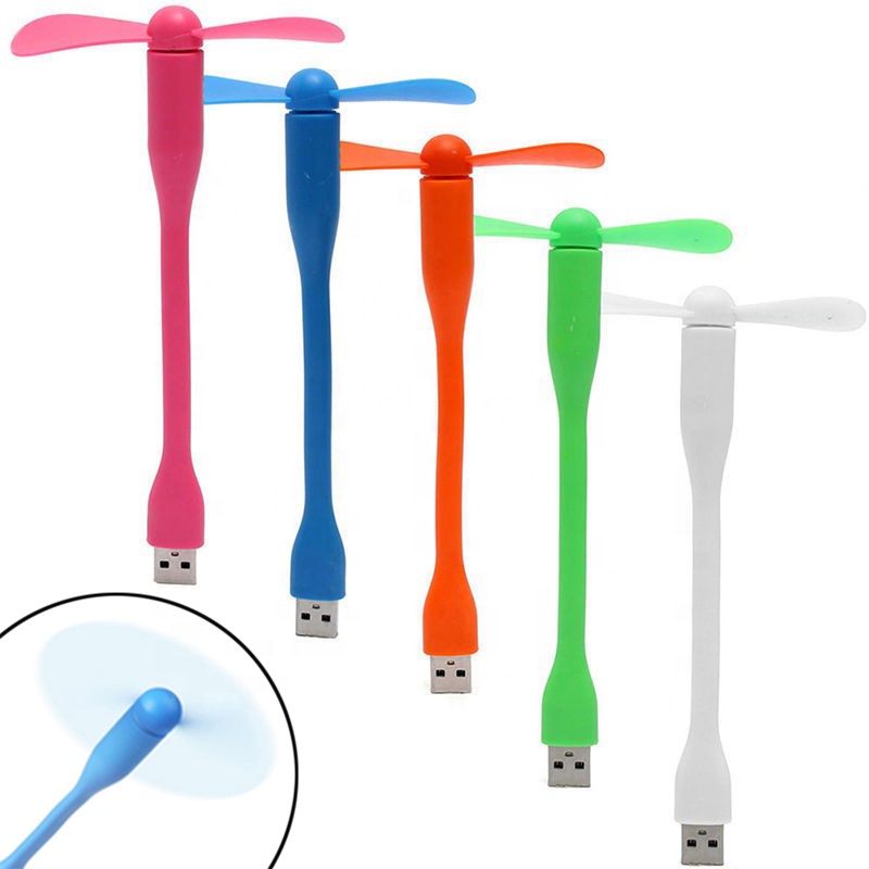 FY fashion USB Fan Flexible Portable Mini Fan and USB LED Light Lamp For Power Bank & Notebook & Computer Summer Gadget