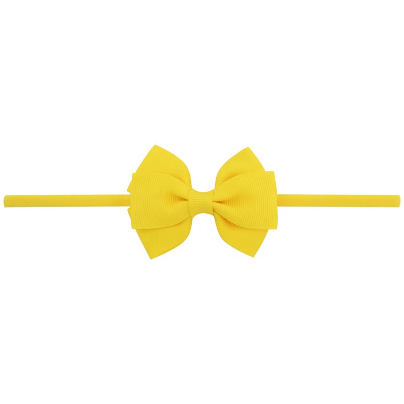 Необычные однотонные цвета grosgrain ленты бантом дети головные уборы украшения сделать Детские эластичные ленты для волос