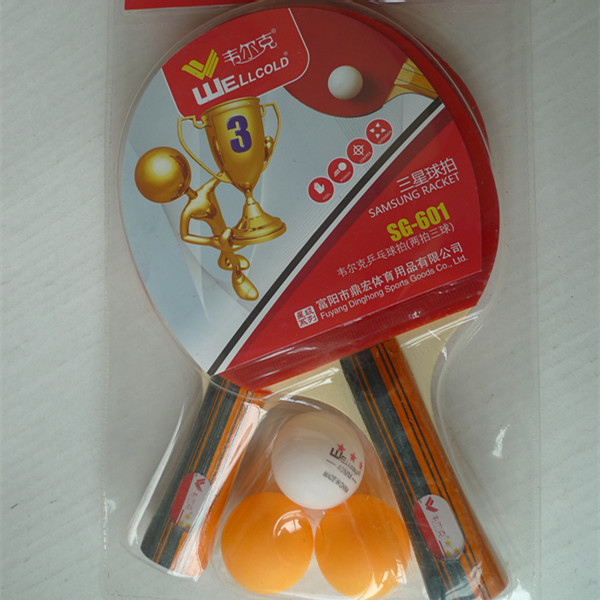 High quality professional best table tennis racket pingpong bat print with balls