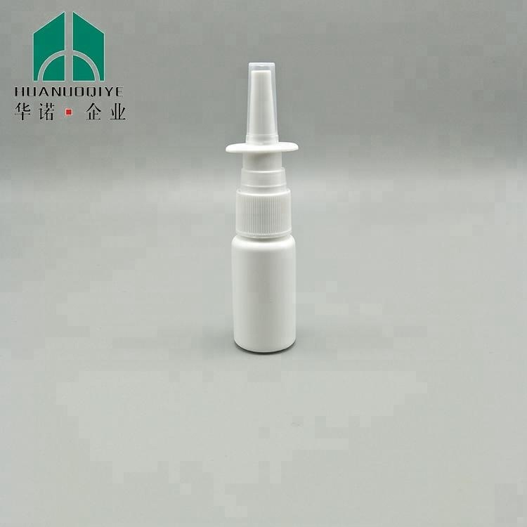 2018 hot sell 15ml 30ml 50ml White Empty HDPE Empty Plastic Nasal Spray Bottle for Pharmaceutical Packaging