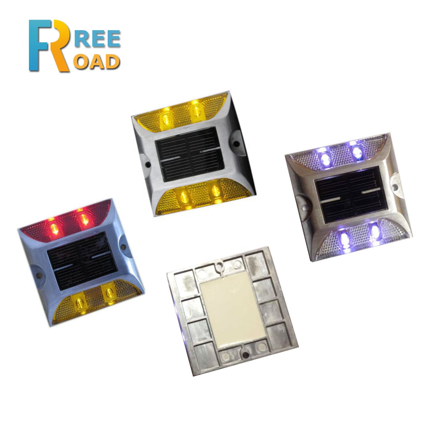 4 LED двойными бортами отражатель Солнечные Дороги Шпильки/Солнечная кошка глаз