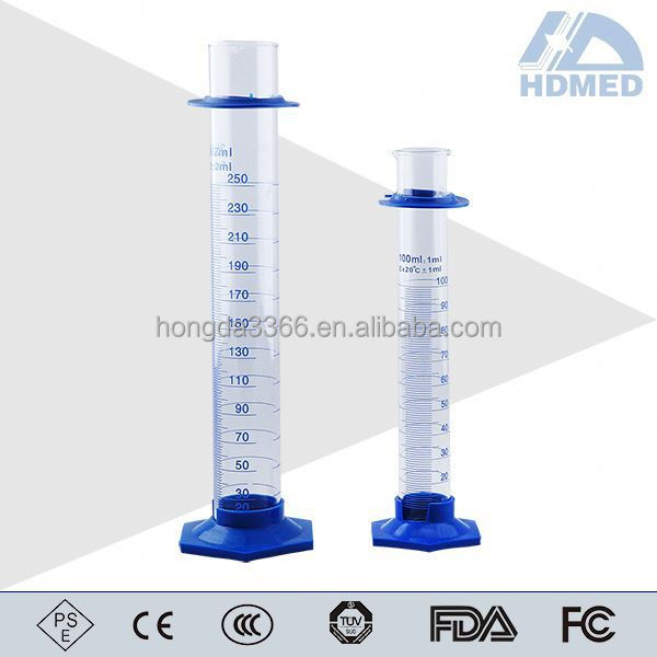 HDMED 150ml glass measuring cylinder with stock in hand