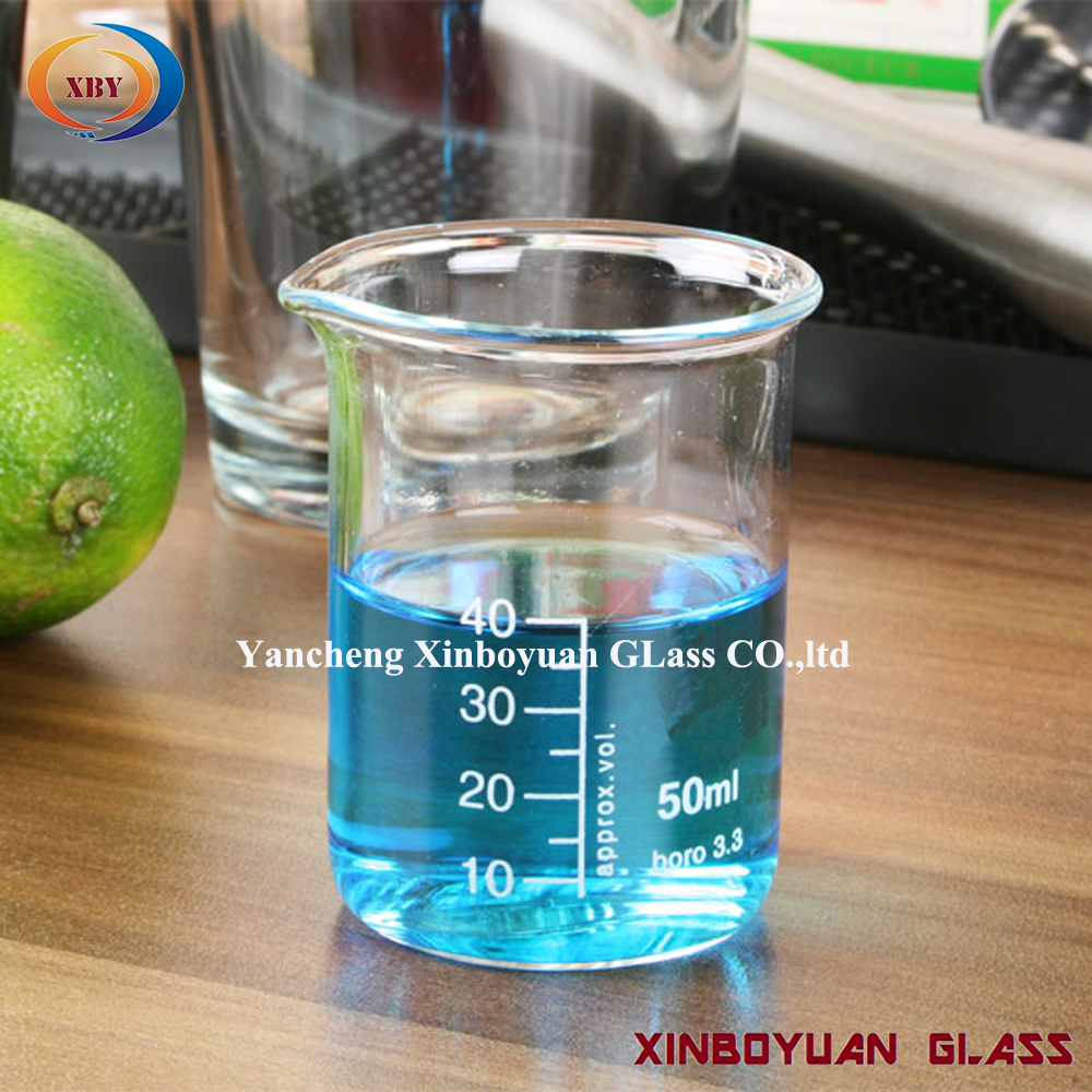 pyrex glass laboratory measuring beakers