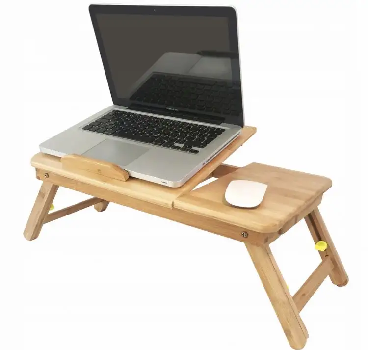 Korean Bamboo portable small computer desk study table height adjustable folding table cooling computer desk