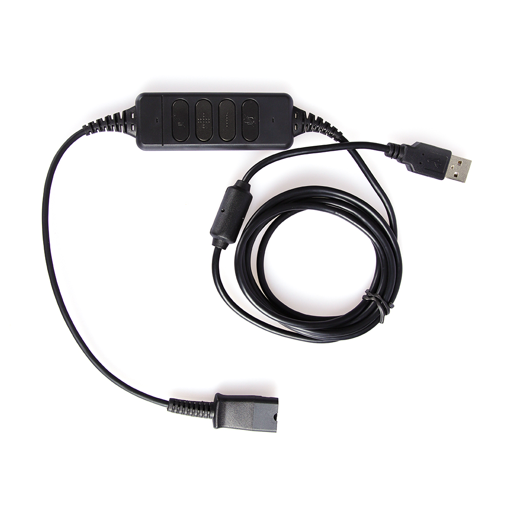 Кабель Адаптера USB QD с быстрой отключением для гарнитуры колл-центра