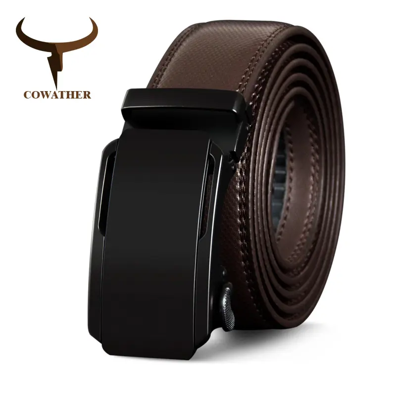 COWATHER High Quality Cow Genuine Leather Belts for Men New Arrival Male Strap Metal hasp Cowhide Men Belt