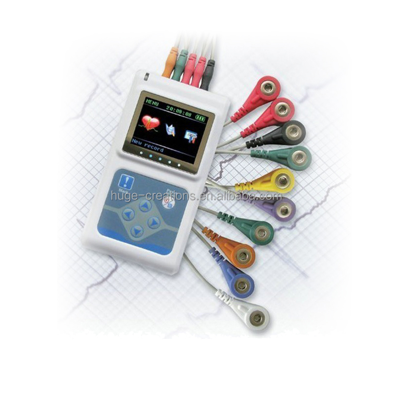 TLC9803 Dynamic ECG System 3 Channel Holter ECG System + PC Software 24 Hours Recorder