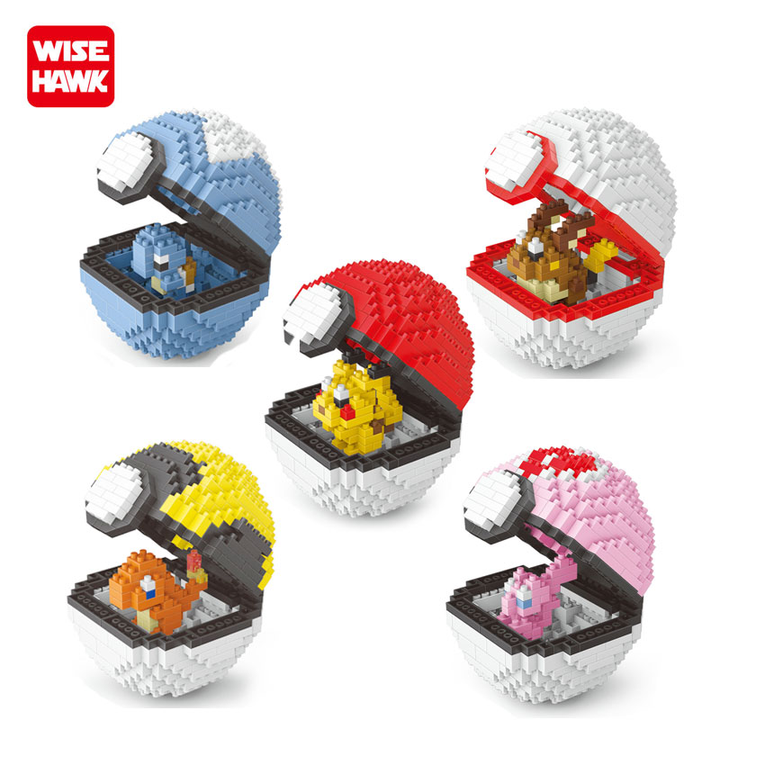 Пластиковый мини-конструктор Wisehawk, игрушки, Алмазный кирпич, аниме, тыкать, мяч для домашних животных, оптовая продажа