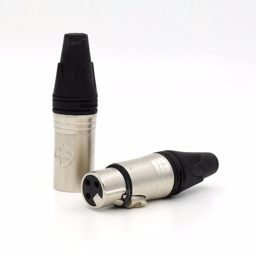 OEM разъем XLR с родиевым покрытием, 3-контактный Стекловолоконный балансировочный штекер XLR, Соединительный адаптер XLR jack