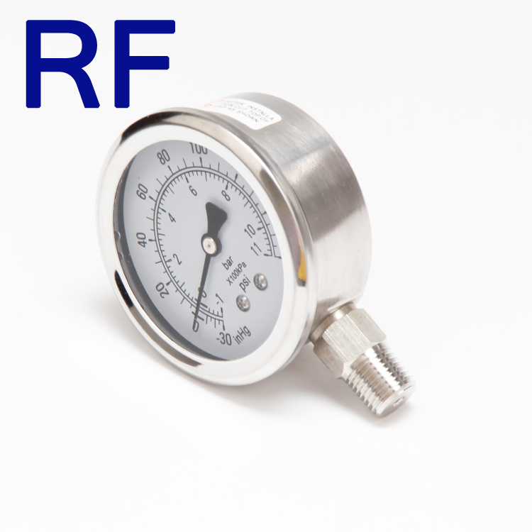 RF нержавеющая сталь 1/4 npt 160 фунтов/кв. дюйм Цифровая живопись маслом заполненные манометры