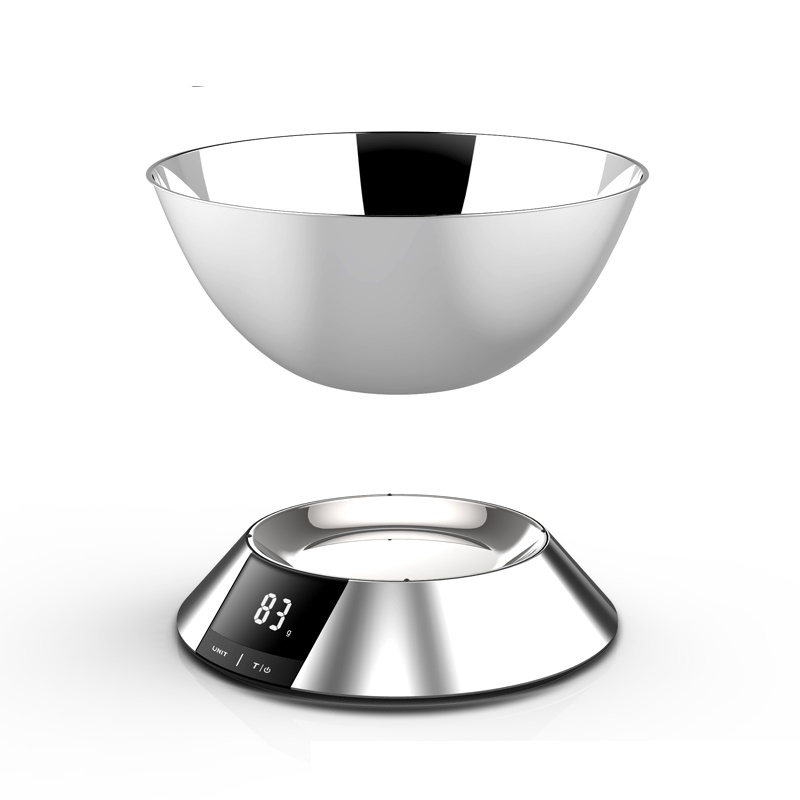 Bluetooth чаша из нержавеющей стали круговой приготовления цифровой шкалы веса, пищевые 5 кг