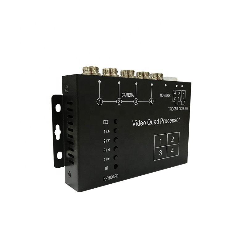 Новое поступление 4-канальный видео quad splitter 4 в 1 out авиационный соединитель мультиплексор автомобильный Реверсивный система помощи процессор
