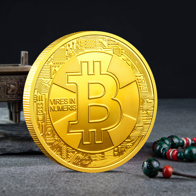 Сувенирная металлическая памятная монета для биткоина, золотая металлическая монета для биткоина