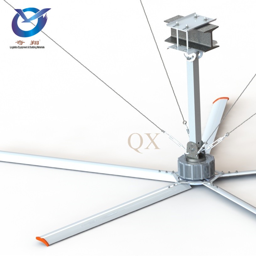 QX 0,88 кВт PMSM прямой привод HVLS заводской вентилятор
