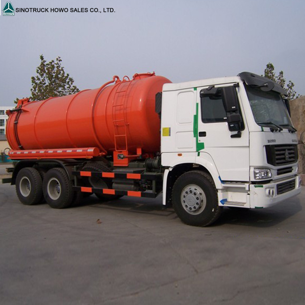 HOWO 6 Wheeler сточных вод Всасывания Грузовик 12 кубических метров мусоровоз